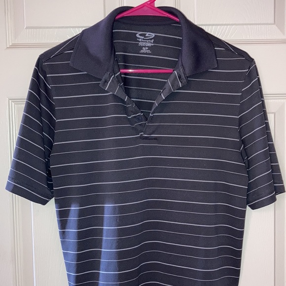 🖤Men’s S Champion Duo Dry Gray Striped Polo - Picture 3 of 7